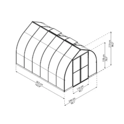 Palram 8 X 12ft Canopia Bella Greenhouse - Silver -Westland Shop 12806866 2034833196567524