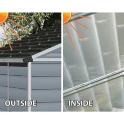 8x16ft Palram SkyLight Dark Grey Apex Shed -Westland Shop 12807311 9954833226167681