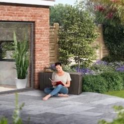 Keter Marvel Plus Outdoor Garden Storage Box 270L - Brown -Westland Shop 12808515 1375055071386887