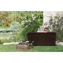 Keter Marvel Plus Outdoor Garden Storage Box 270L - Brown -Westland Shop 12808515 7684900072042860