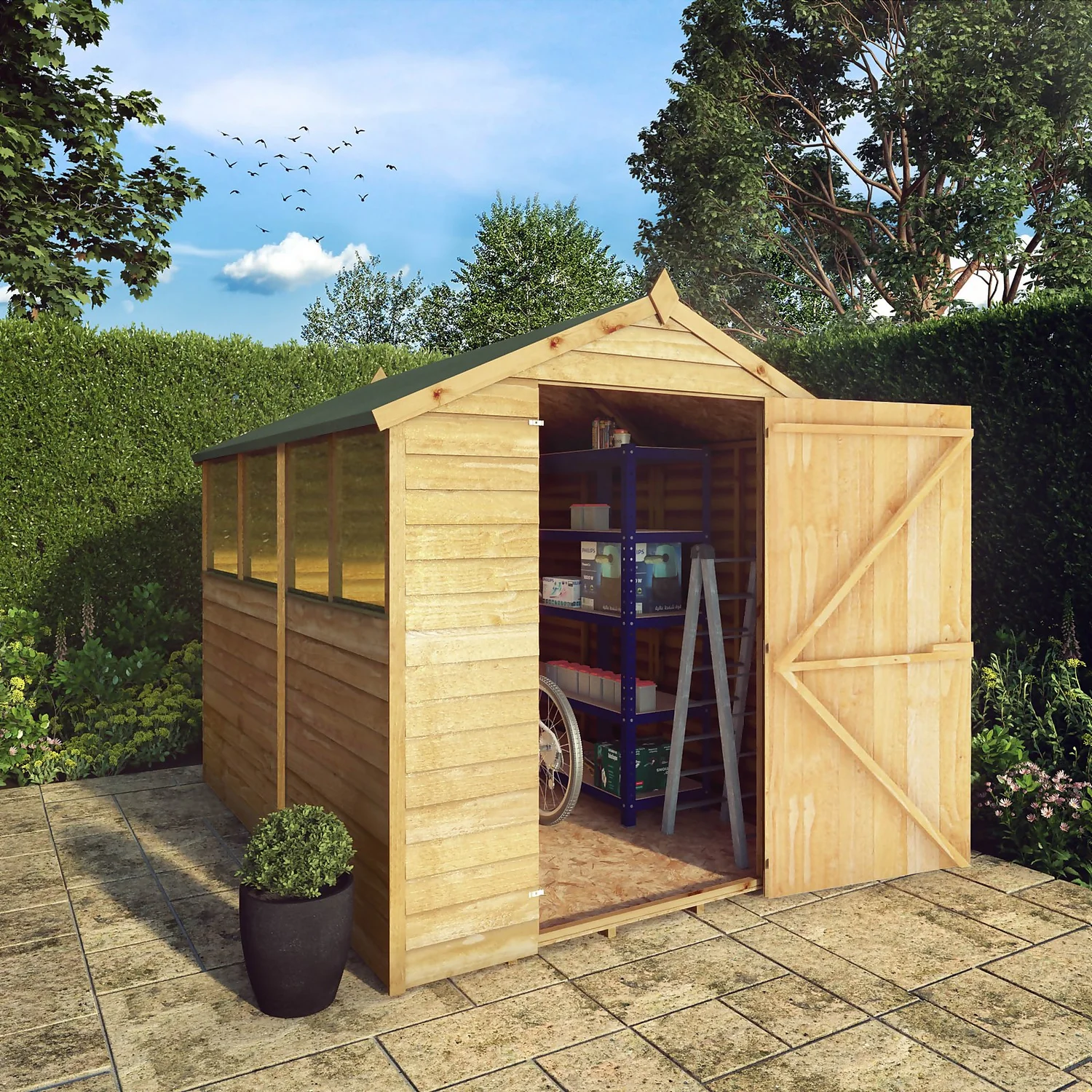 Mercia 8x6ft Overlap Apex Shed 4 Mercia 8x6ft Overlap Apex Shed - Image 2
