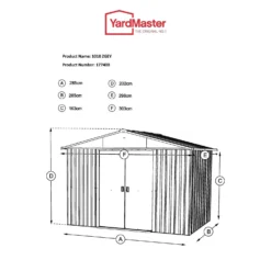 Yardmaster 10x10ft Apex Roof Metal Shed -Westland Shop 12809571 1664832954962026