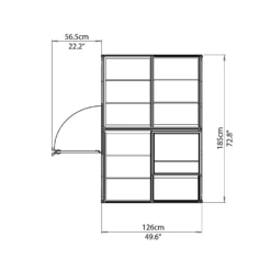 Palram 6 X 4ft Canopia Harmony Greenhouse - Silver -Westland Shop 12809807 1744832957729553