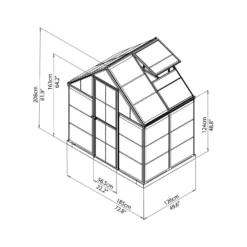Palram 6 X 4ft Canopia Harmony Greenhouse - Silver -Westland Shop 12809807 6804832957349366