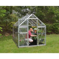 Palram 6 X 8ft Canopia Harmony Greenhouse - Silver -Westland Shop 12810583 1054833167267862