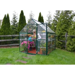 Palram 6 X 8ft Canopia Harmony Greenhouse - Green 14 Palram 6 X 8ft Canopia Harmony Greenhouse - Green -Westland Shop 12810587 1224833169966470