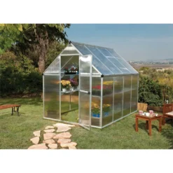 Palram 6 X 8ft Canopia Mythos Greenhouse - Silver -Westland Shop 12810591 3224833169604331