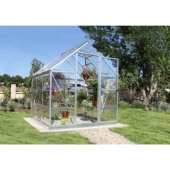 Palram 6 X 6ft Canopia Harmony Greenhouse - Silver -Westland Shop 12810594 8354845582761670