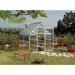 Palram 6 X 4ft Canopia Mythos Greenhouse - Silver -Westland Shop 12810598 1914856744813604