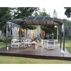 Palram - Canopia Martinique 4300 Garden Gazebo Grey Bronze 8 Palram - Canopia Martinique 4300 Garden Gazebo Grey Bronze -Westland Shop 12810742 1664833198869433