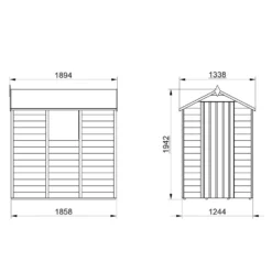 Forest Overlap 6 X 4ft Pressure Treated Apex Shed -Westland Shop 12810807 1864833195402567