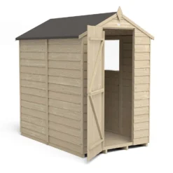 Forest Overlap 6 X 4ft Pressure Treated Apex Shed -Westland Shop 12810807 9454833195041445