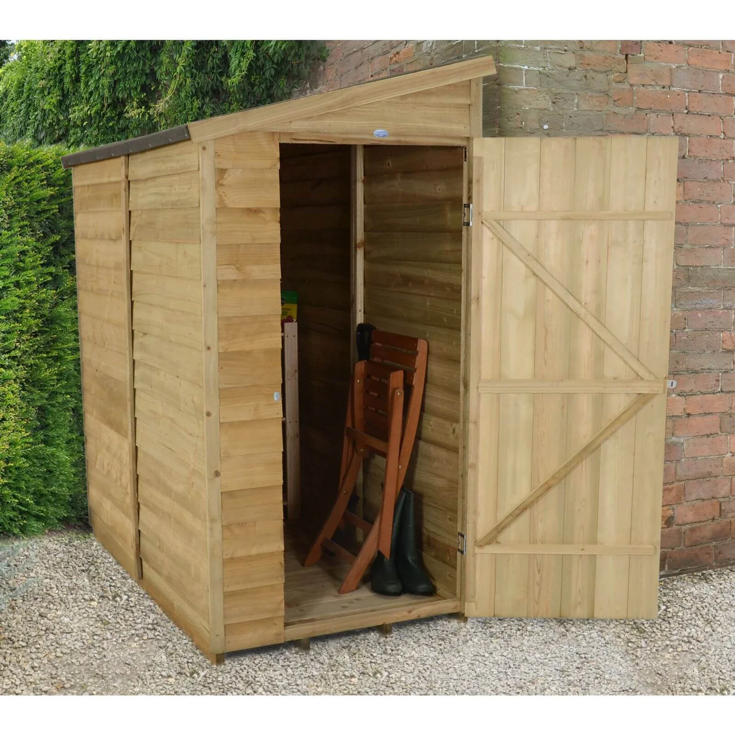 6x3ft Forest Overlap Pent Wooden Shed 12 6x3ft Forest Overlap Pent Wooden Shed - Image 10