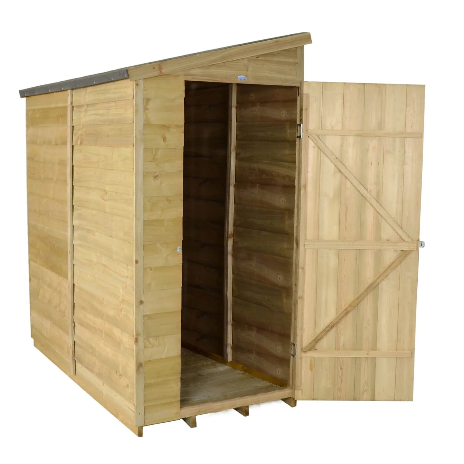 6x3ft Forest Overlap Pent Wooden Shed 4 6x3ft Forest Overlap Pent Wooden Shed - Image 2