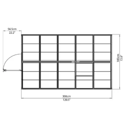 Palram 6 X 10ft Canopia Harmony Greenhouse - Silver -Westland Shop 12810851 1894845681765372