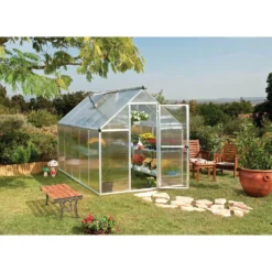 Palram 6 X 10ft Canopia Mythos Greenhouse - Silver -Westland Shop 12810855 4384833196188075