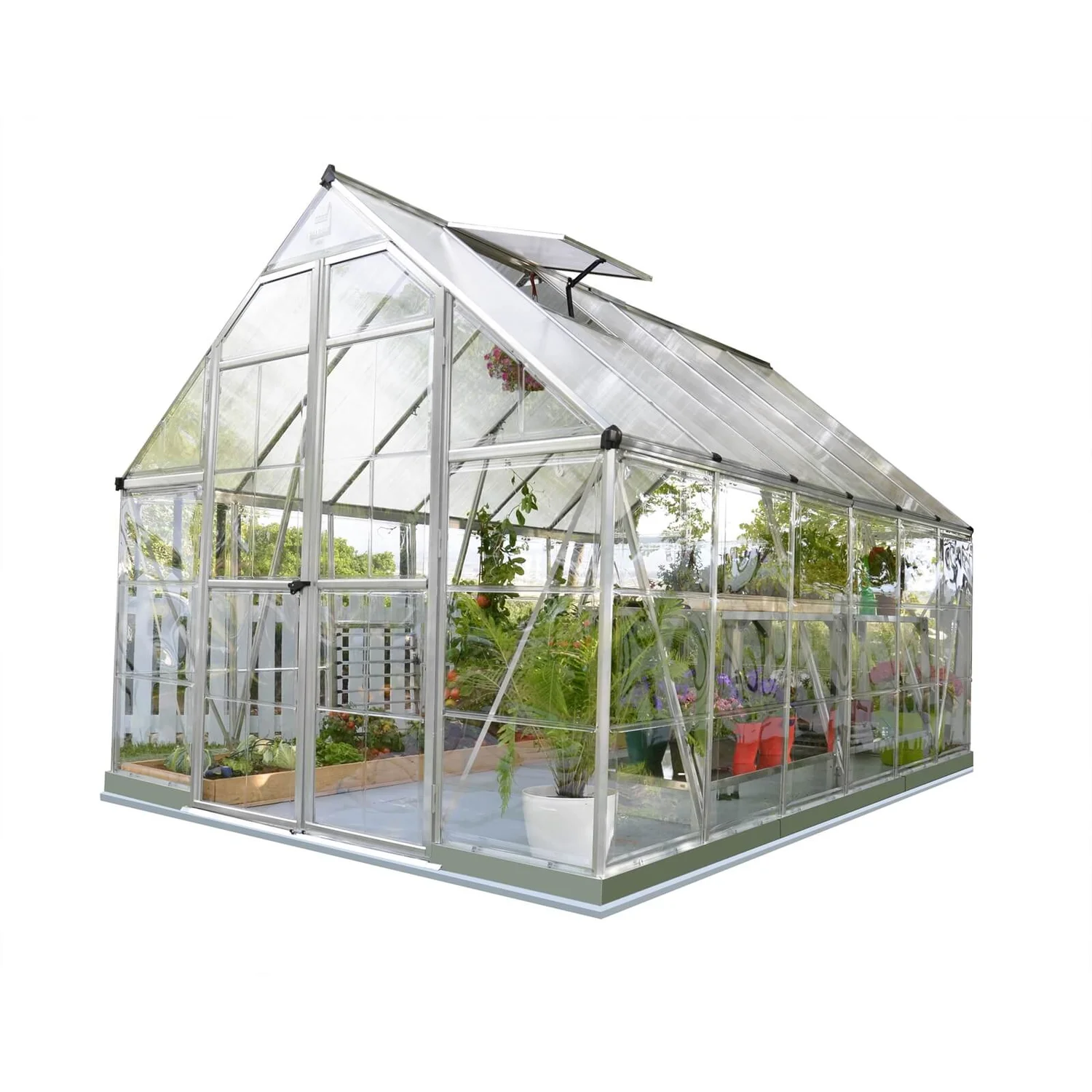 Palram 8 X 12ft Canopia Balance Greenhouse - Silver 5 Palram 8 X 12ft Canopia Balance Greenhouse - Silver - Image 3