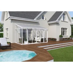 Palram Canopia Sanremo 10 X 14ft Conservatory - White -Westland Shop 12810862 6094833199766799