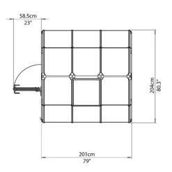Palram 6 X 6ft Canopia Eco Grow Greenhouse - Green -Westland Shop 12810863 1644833197223081
