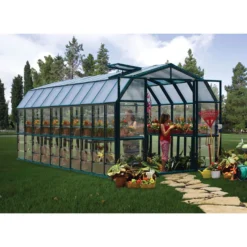 Palram 8 X 20ft Canopia Grand Gardener Greenhouse - Green -Westland Shop 12810865 6604833196180521