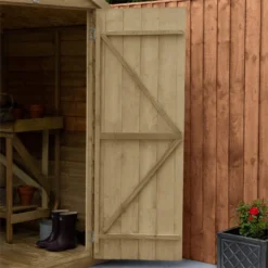 Forest Overlap 6 X 4ft Pressure Treated Apex Shed - No Window -Westland Shop 12810887 9874833194714259