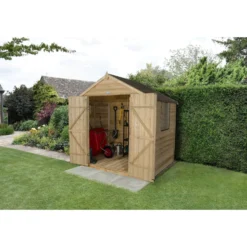 7x5ft Forest Natural Timber Overlap Apex Pressure Treated Wooden Shed 17 7x5ft Forest Natural Timber Overlap Apex Pressure Treated Wooden Shed -Westland Shop 12810891 1204833194309463