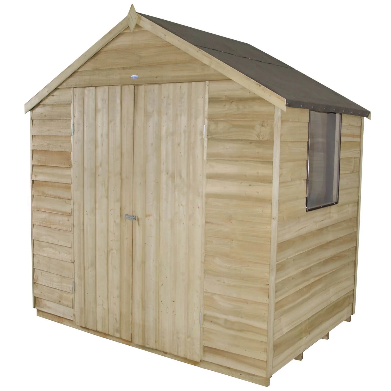 7x5ft Forest Natural Timber Overlap Apex Pressure Treated Wooden Shed 3 7x5ft Forest Natural Timber Overlap Apex Pressure Treated Wooden Shed