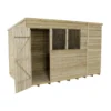 10x6ft Forest Natural Timber Overlap Pent Pressure Treated Wooden Shed -Westland Shop 12810915 1154831956046026