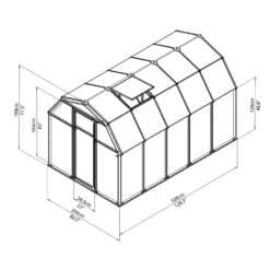 Palram 6 X 10ft Canopia Eco Grow Greenhouse - Green -Westland Shop 12810957 5684833194951043