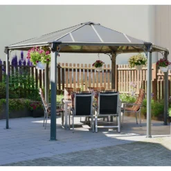 Palram - Canopia Monaco Hexagonal Garden Gazebo Grey 14 Palram - Canopia Monaco Hexagonal Garden Gazebo Grey -Westland Shop 12810973 1644924172856303