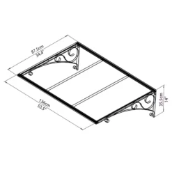 Palram - Canopia Canopy Venus 1350 Clear 18 Palram - Canopia Canopy Venus 1350 Clear -Westland Shop 12810976 6284833201142140