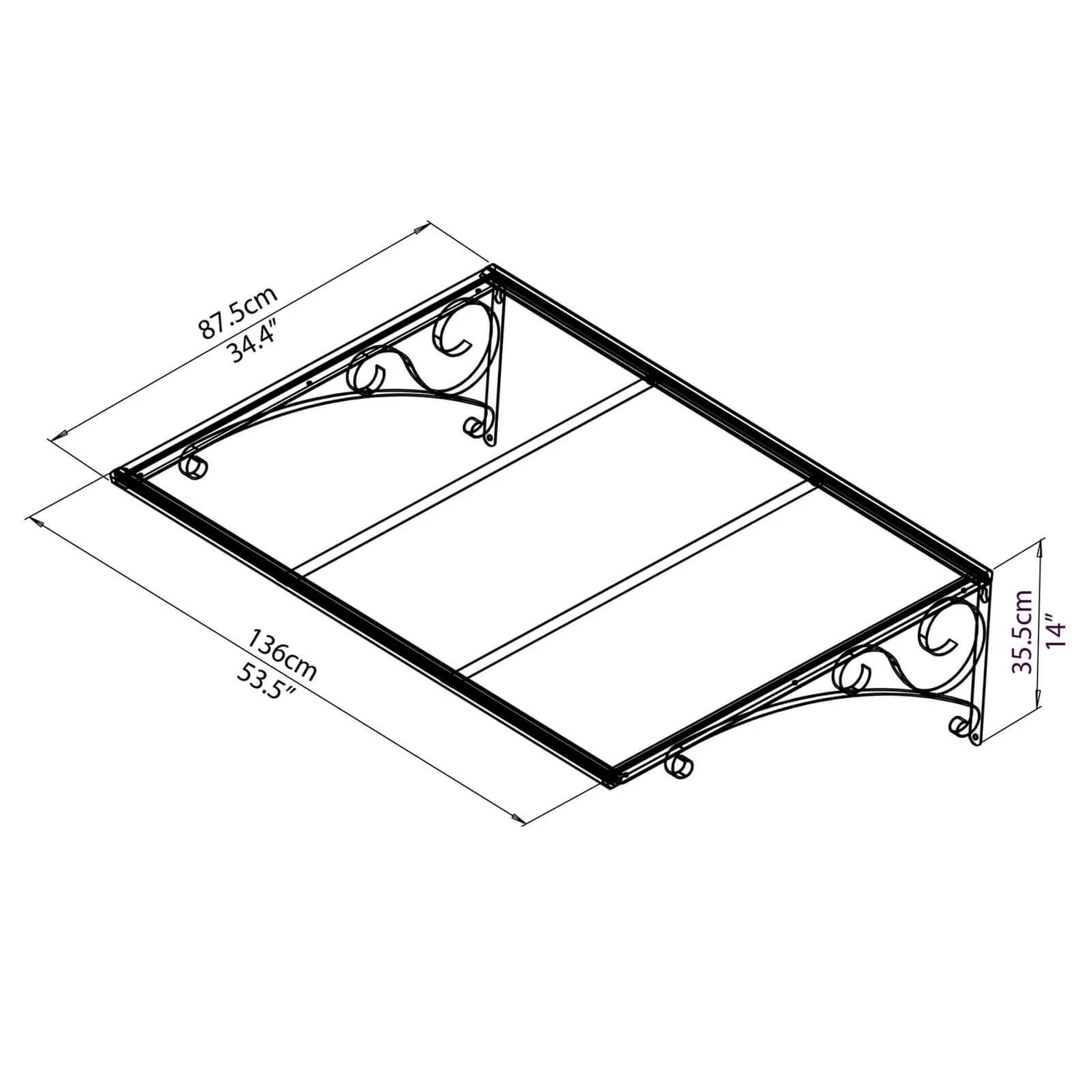 Palram - Canopia Canopy Venus 1350 Clear 10 Palram - Canopia Canopy Venus 1350 Clear - Image 8