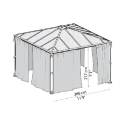 Palram Canopia Palermo 3600 Netting Set 15 Palram Canopia Palermo 3600 Netting Set -Westland Shop 12811082 1994833195209121