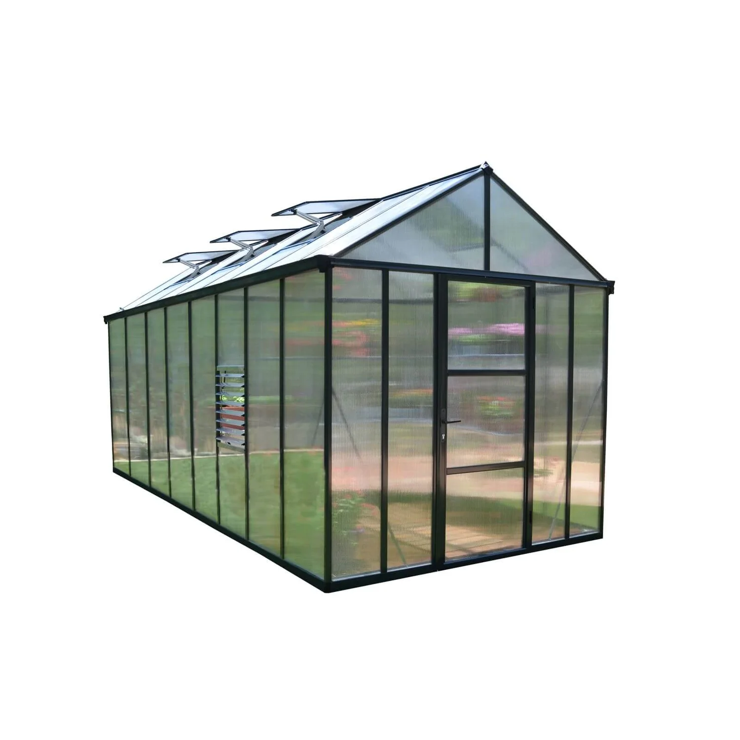 Palram 8 X 16ft Canopia Glory Greenhouse - Grey 3 Palram 8 X 16ft Canopia Glory Greenhouse - Grey