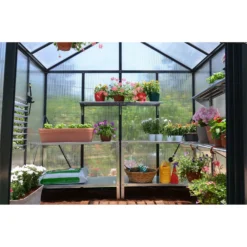 Palram 8 X 16ft Canopia Glory Greenhouse - Grey 14 Palram 8 X 16ft Canopia Glory Greenhouse - Grey -Westland Shop 12811088 9734833202517748