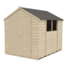 Forest 8 X 6ft Overlap Pressure Treated Apex Shed - Double Door - Incl. Installation -Westland Shop 12814912 1464831942264386