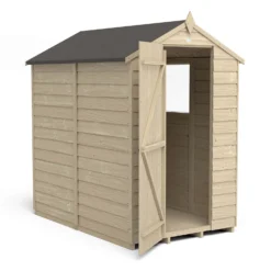 Forest 6 X 4ft Overlap Pressure Treated Apex Shed - Incl. Installation -Westland Shop 12814913 8964832987246862