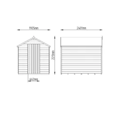 8x6ft Forest Wooden Overlap Pressure Treated Apex Shed -incl. Installation -Westland Shop 12814915 2444845696498450