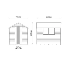 8x6ft Forest Wooden Overlap Pressure Treated Apex Shed -incl. Installation 19 8x6ft Forest Wooden Overlap Pressure Treated Apex Shed -incl. Installation -Westland Shop 12814916 4274832992147161