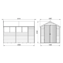 Forest 10 X 6ft Overlap Pressure Treated Apex Shed - Double Door -incl. Installation 20 Forest 10 X 6ft Overlap Pressure Treated Apex Shed - Double Door -incl. Installation -Westland Shop 12814917 1384832992762203