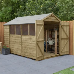Forest 10 X 6ft Overlap Pressure Treated Apex Shed - Double Door -incl. Installation 13 Forest 10 X 6ft Overlap Pressure Treated Apex Shed - Double Door -incl. Installation -Westland Shop 12814917 2064832992691322