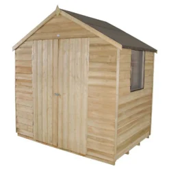 7x5ft Forest Wooden Overlap Pressure Treated Apex Shed -incl. Installation -Westland Shop 12814918 8914845696583797