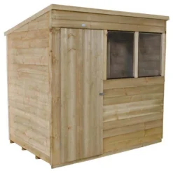 7x5ft Forest Wooden Overlap Pressure Treated Pent Shed -incl. Installation -Westland Shop 12815049 2144845698064948