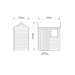 6x4ft Forest Wooden Overlap Pressure Treated Reverse Apex Shed -incl. Installation 19 6x4ft Forest Wooden Overlap Pressure Treated Reverse Apex Shed -incl. Installation -Westland Shop 12815051 5034846118602170