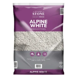 Stylish Stone Premium Alpine White Chippings - Large Pack - 19kg -Westland Shop 12815203 2174902949019901