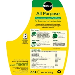 Miracle-Gro All Purpose Concentrated Liquid Plant Food - 2.5L -Westland Shop 12815508 1954833196308444