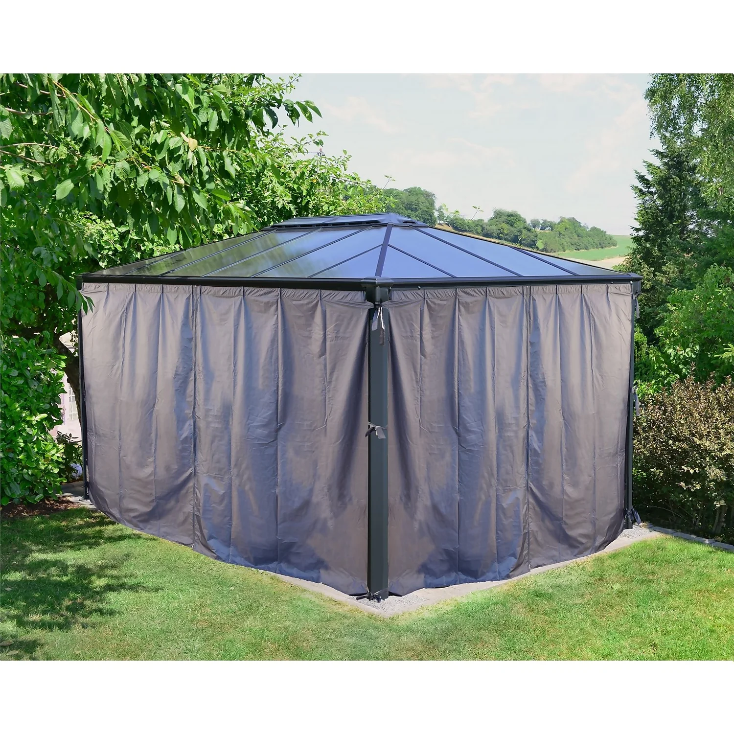 Palram - Canopia Martinique 4300 Garden Gazebo Curtain Set 3 Palram - Canopia Martinique 4300 Garden Gazebo Curtain Set