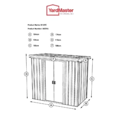 Yardmaster 6x4ft Hercules Deluxe Pent Metal Shed -Westland Shop 12817548 1464833224289072