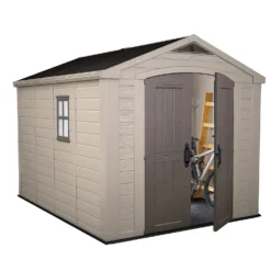 Keter Factor 8 X 11ft Outdoor Garden Apex Storage Shed - Beige/Brown -Westland Shop 12817718 1354895623422864