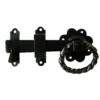None Twisted Ring Handled Gate Latch - Black - 152mm -Westland Shop 12818663 1894831959693309